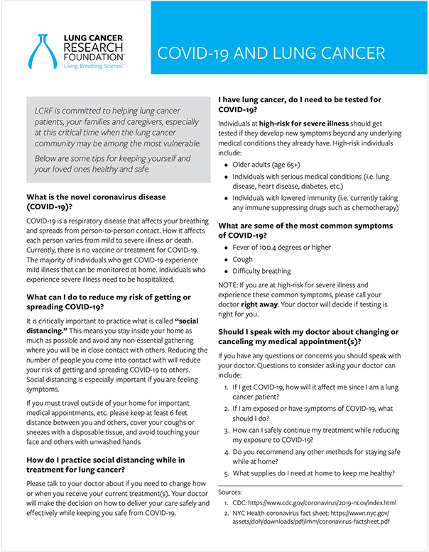 Lung Cancer and COVID-19 Guide