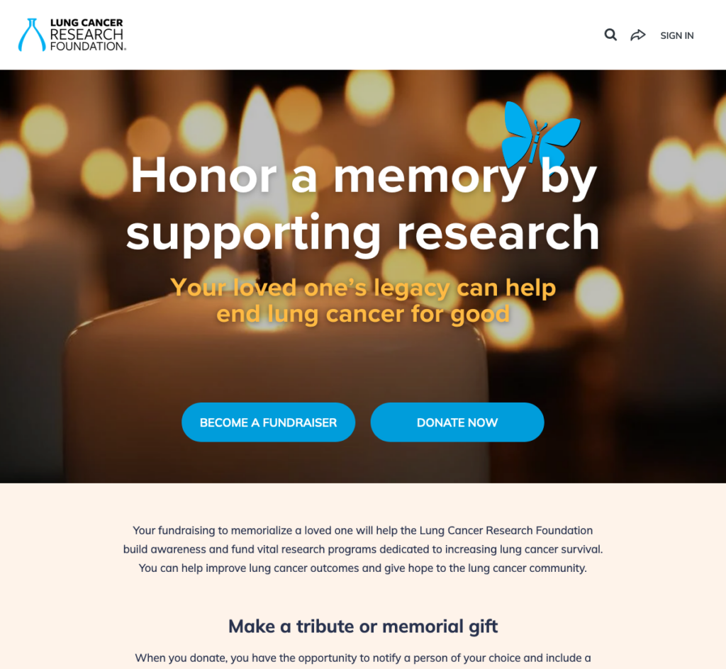 Honor a memory by supporting research