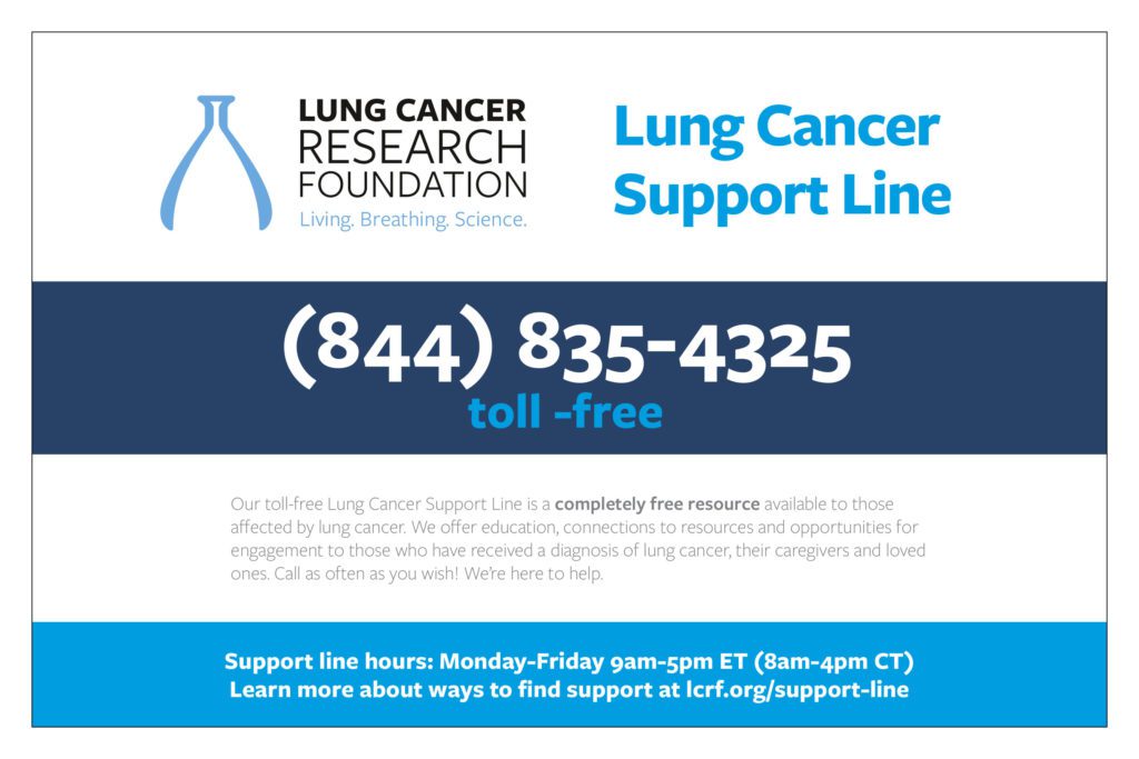 Lung Cancer Support Line Flyer