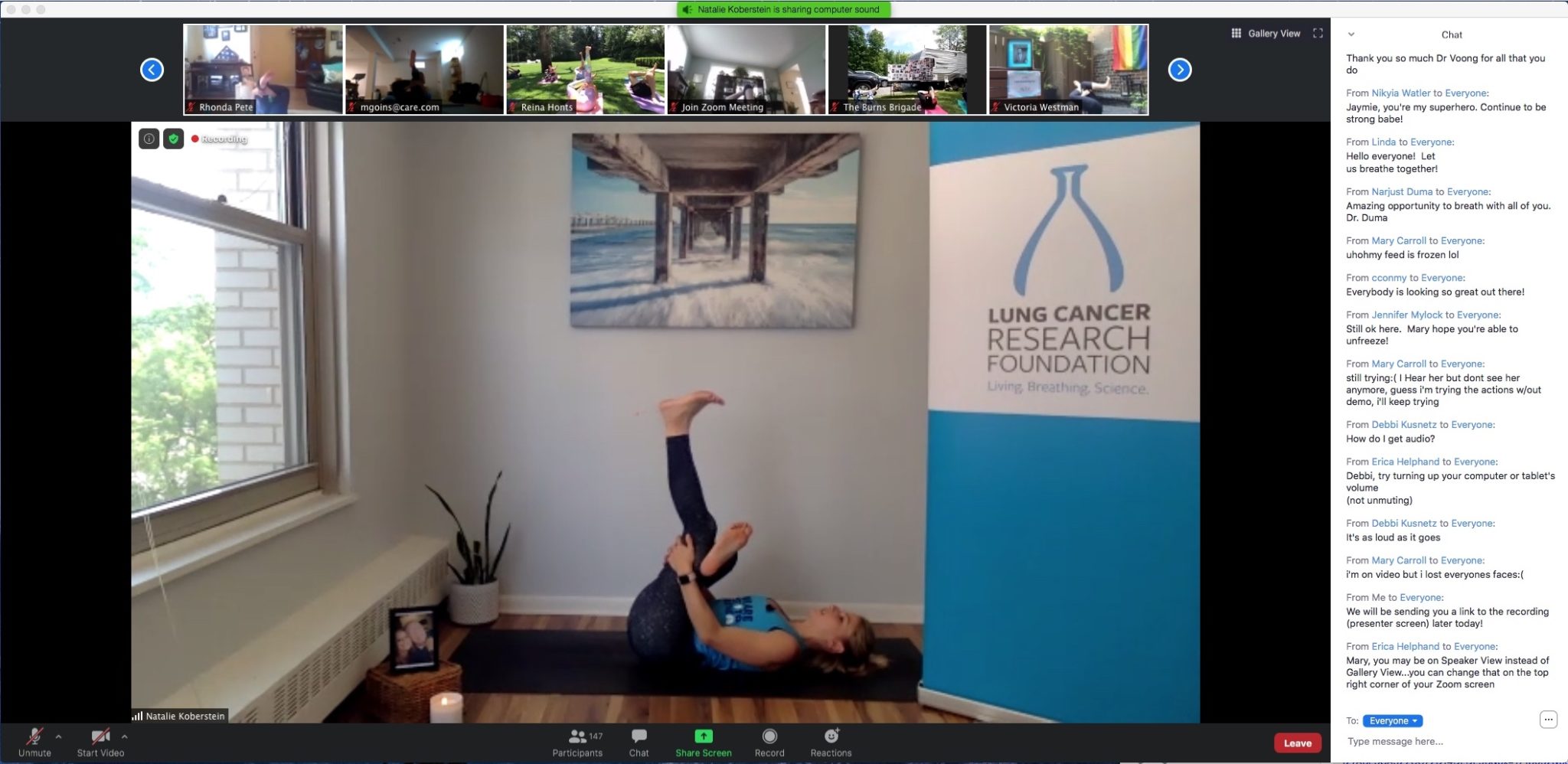 Free to Breathe Yoga goes virtual | Lung Cancer Research ...